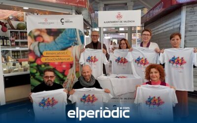 Los mercados municipales de Valencia inician el reparto de camisetas de running con motivo de la San Silvestre