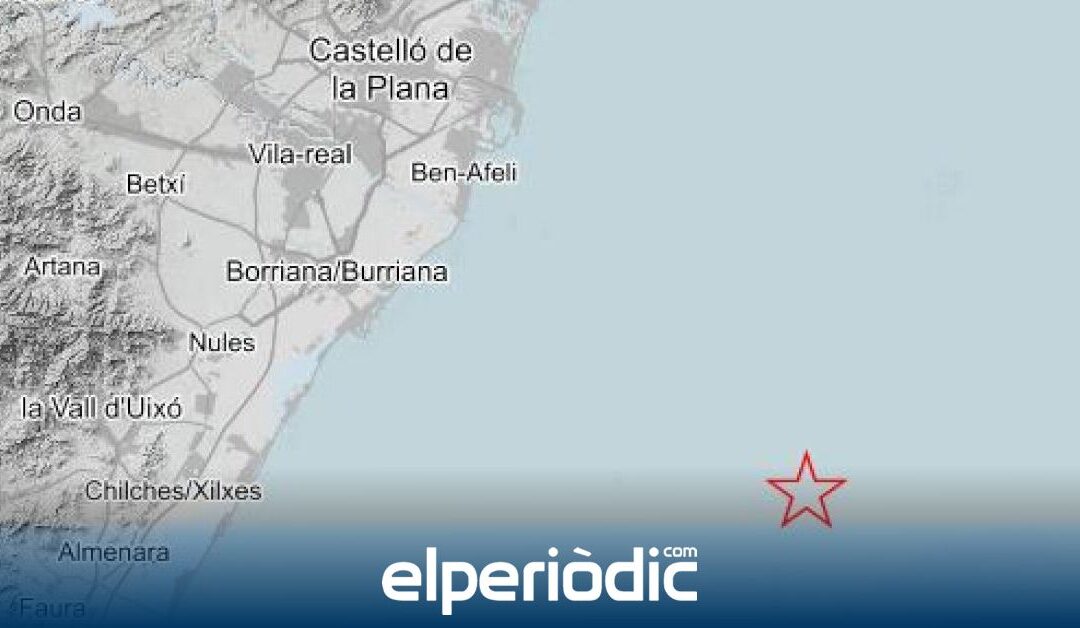 Se registra un terremoto frente a la costa de Burriana y Almassora