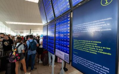 Hasta 400 vuelos cancelados en la red de aeropuertos de Aena por los problemas informáticos de Microsoft