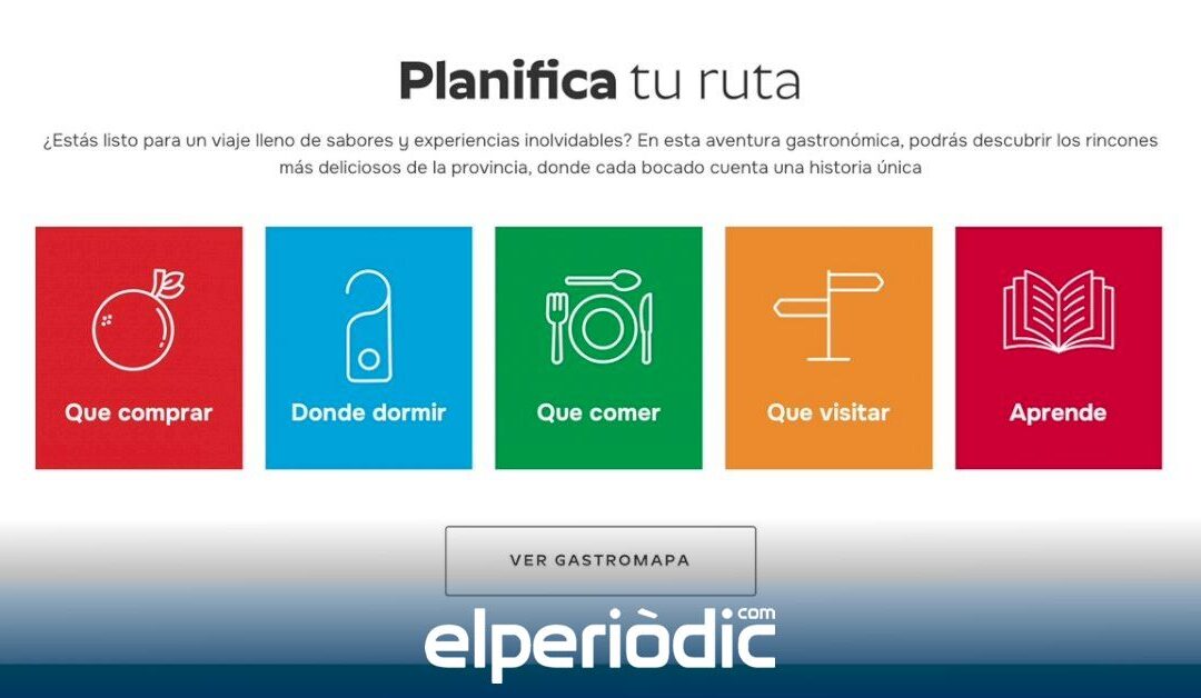 La Diputación lanza la nueva web Castelló Ruta de Sabor con experiencias integrales y accesibles