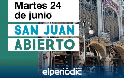 El Mercado Central informa a sus clientes de la apertura con normalidad el martes 24 junio, en que se celebra la festividad de San Juan