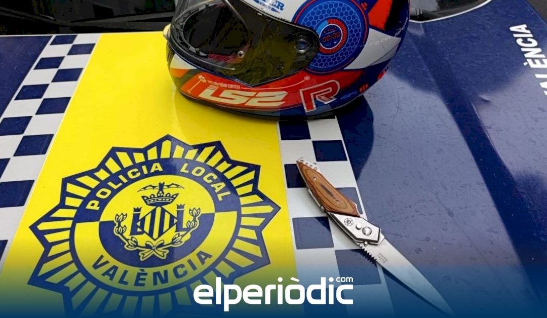 Persecución en el centro de Valencia por un hombre ‘tridrogado’, armado y con una moto robada